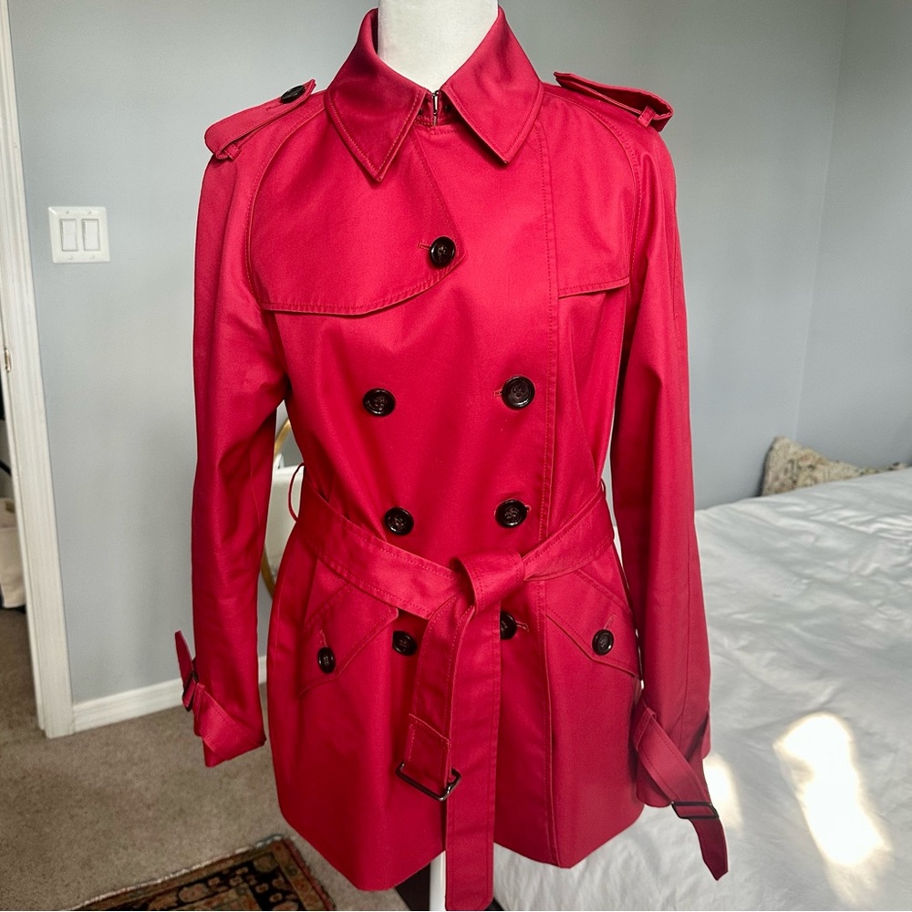 Coach Red Trench Coat